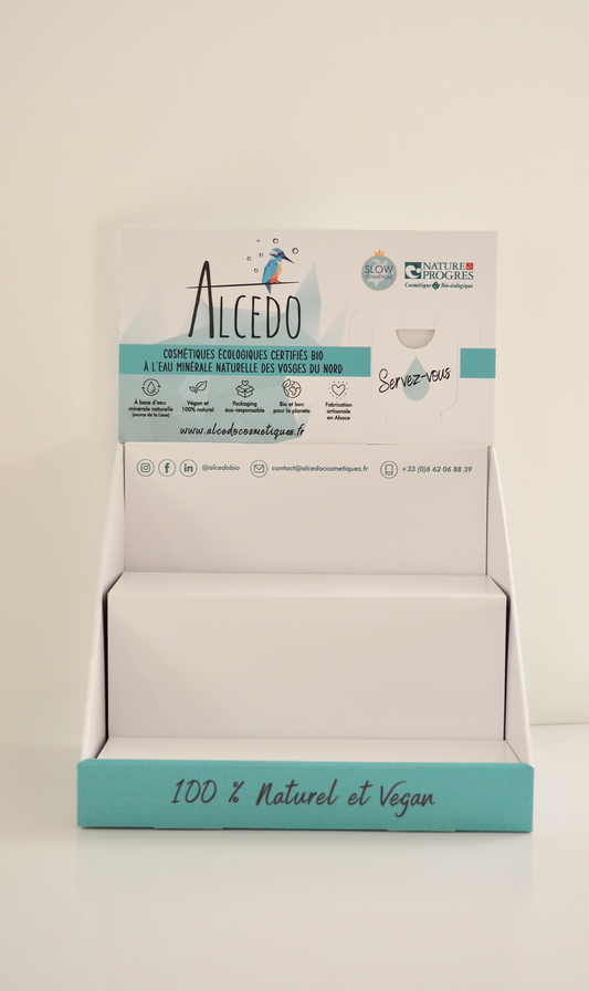 Alcedo -- Présentoir vide d'implantation cosmétiques