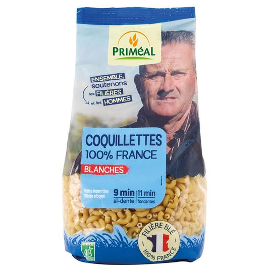 Priméal -- Coquillettes 100% France blanches bio - 500 g