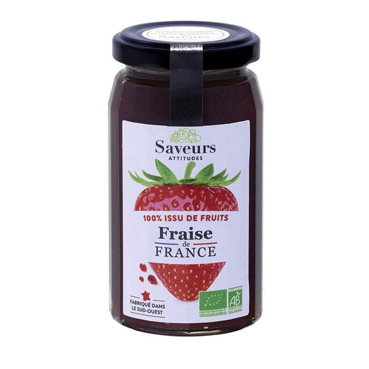 Saveurs et fruits -- Préparation aux Fruits 100% issue de fruits Fraise de France bio - 240 g