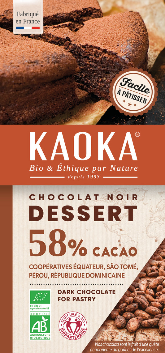 Kaoka -- Tablette chocolat dessert 58% bio - 200 g