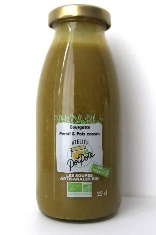 Atelier Potpote -- Soupe bio - courgette pois cassés - 25 cl x 24