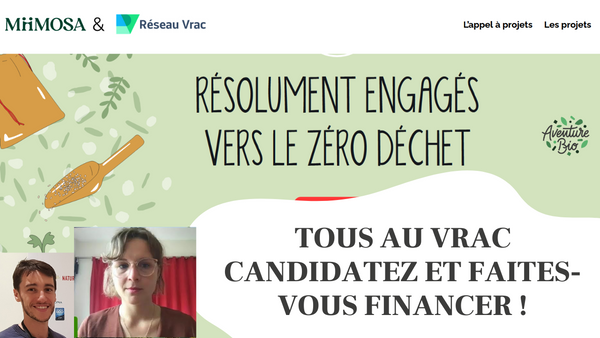 Appel à projet Tous au Vrac - financez votre épicere engagée !
