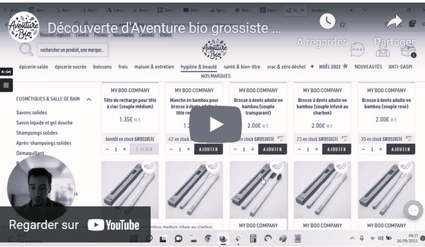 Créez un compte et commandez les pépites Aventure bio
