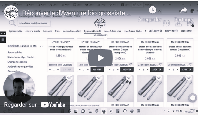 Créez un compte et commandez les pépites Aventure bio