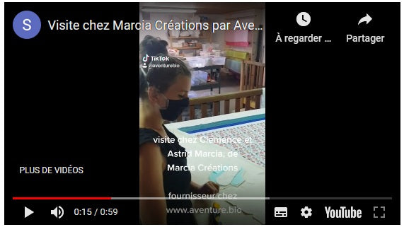 Visite vidéo de notre fournisseur Marcia Créations