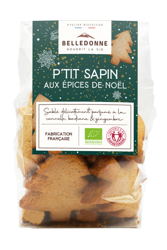 Belledonne -- Pré-commandes noël Biscuits p'tit sapin - epices de noël bio bio
