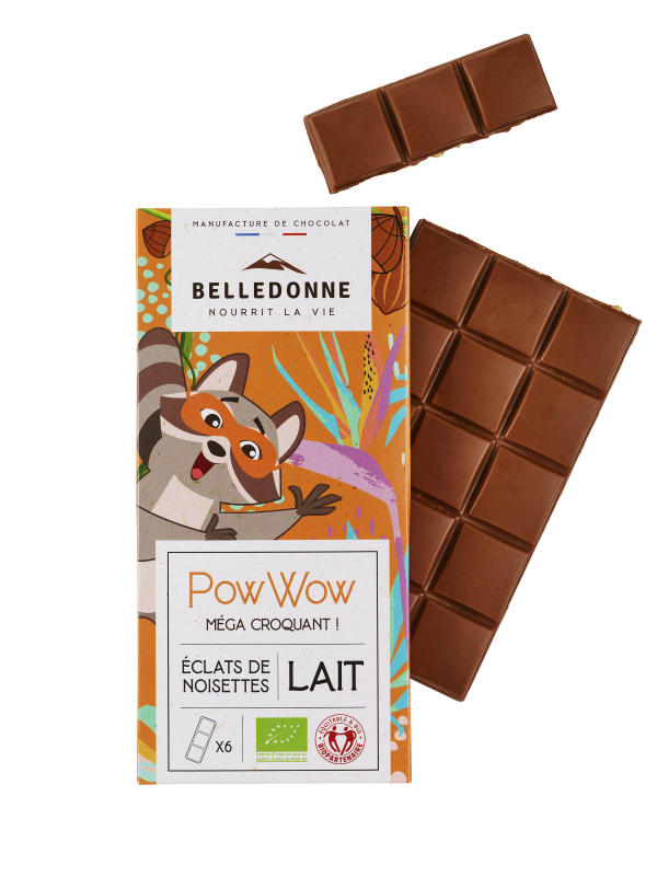 Belledonne -- Tablette enfant - chocolat au lait eclats de noisettes - 80 g