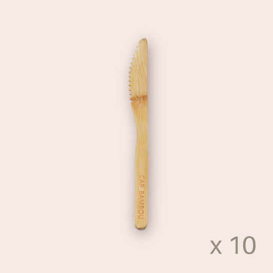 Cap Bambou -- Couteau en bambou Vrac  x 10