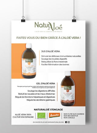 Naturaloé -- Poster a4 jus et gel aloe vera (à boire)