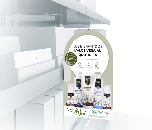 Naturaloé -- Poster a4 et stop rayon toute gamme cosmétique