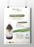 Naturaloé -- Poster A4 et stop rayon gel aloe vera à boire