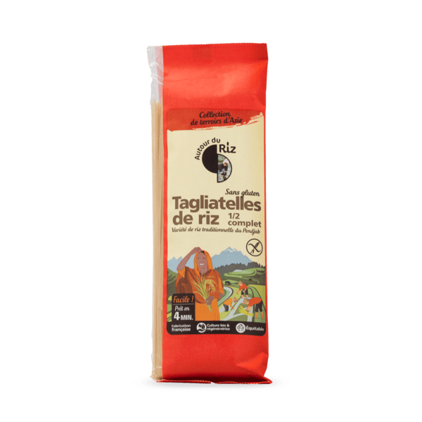 Tagliatelles de riz 1/2 complet bio sans gluten - 1