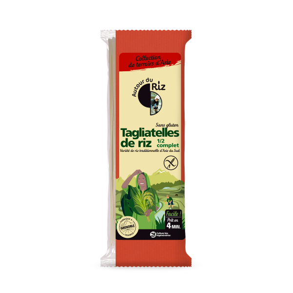 Tagliatelles de riz 1/2 complet bio sans gluten - 1