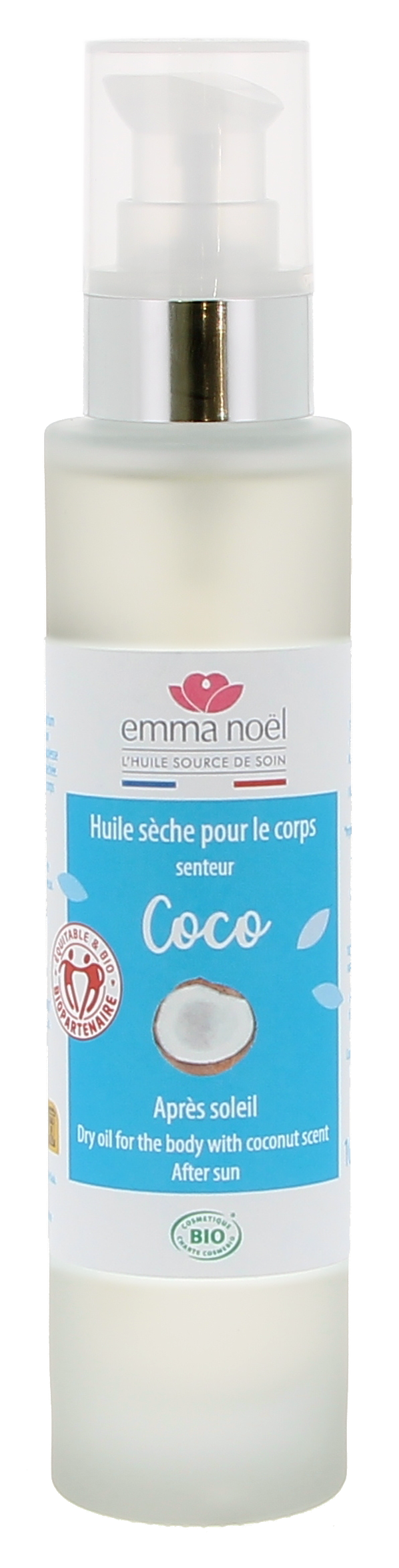 Emma Noël -- Huile sèche pour le corps senteur coco bio - 100 mL