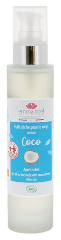 Emma Noël -- Huile sèche pour le corps senteur coco bio - 100 mL