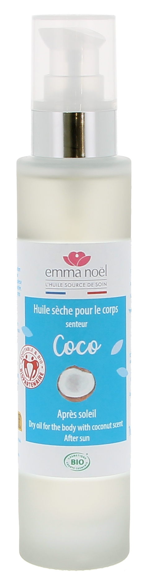 Emma Noël -- Huile sèche pour le corps senteur coco bio - 100 mL