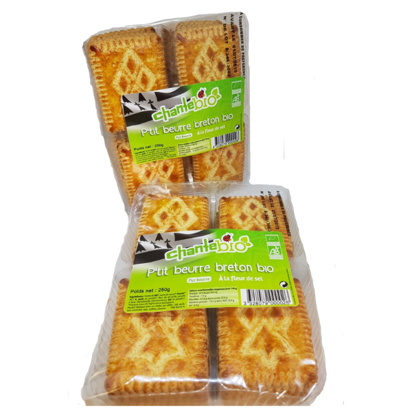 Chante Bio --  P'tit beurre breton bio - 250 g x 10