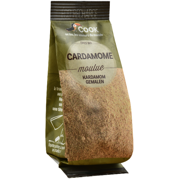 Cook épices -- Cardamome en poudre bio (éco recharge) - 35g