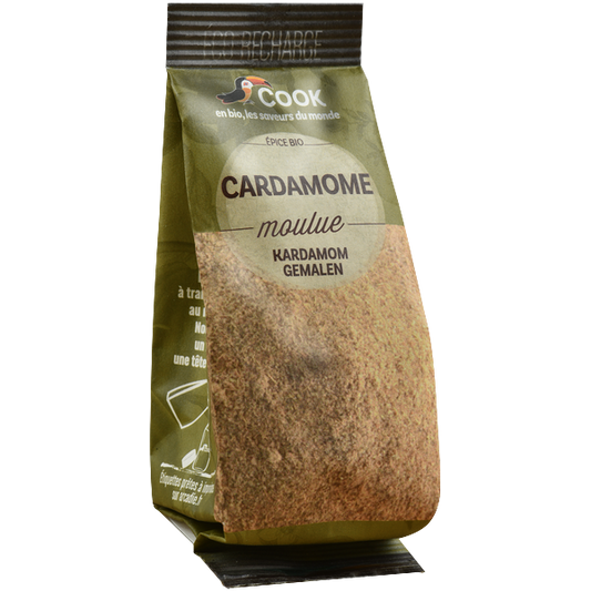 Cook épices -- Cardamome en poudre bio (éco recharge) - 35g