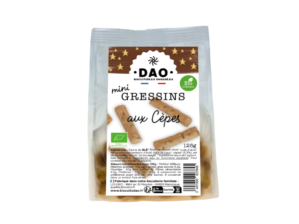 Dao -- Mini gressin cèpe bio - 125 g