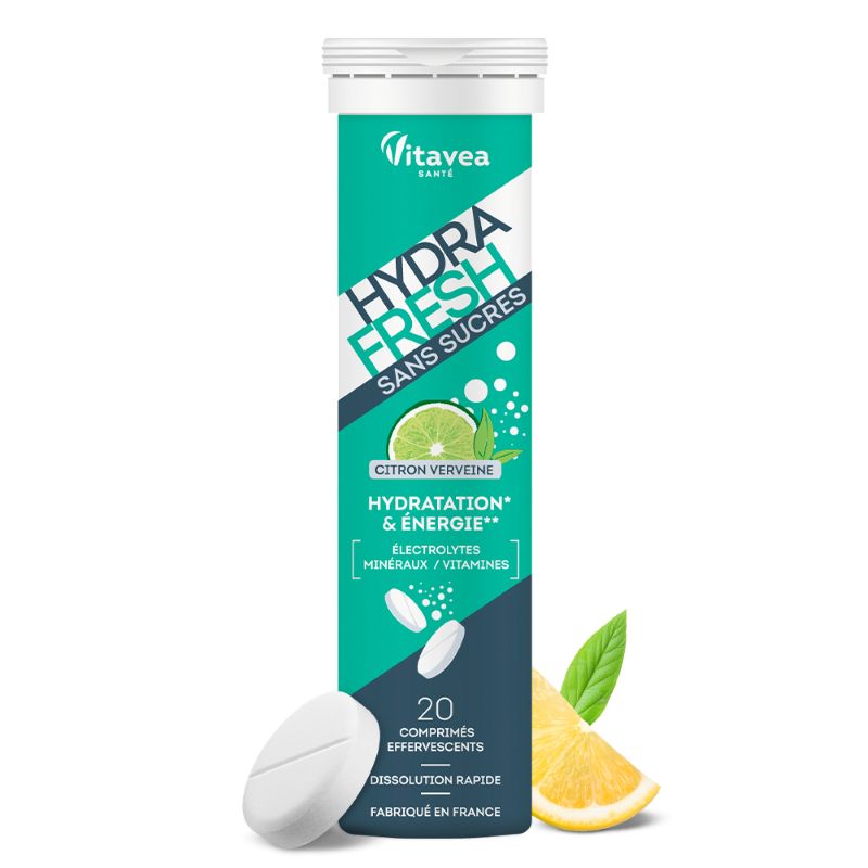 Hydrafresh -- HydraFresh Citron Verveine Non certifiable (20 comprimés effervescents) - 58 g