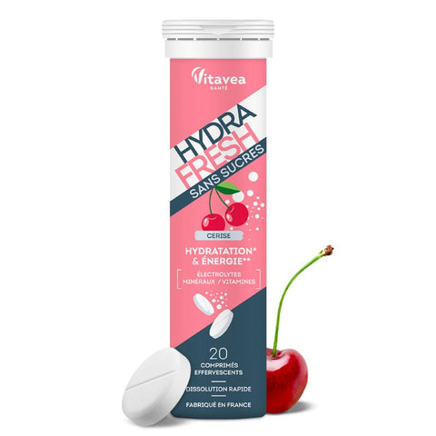 Hydrafresh -- HydraFresh Cerise Non certifiable (20 comprimés effervescents) - 58 g
