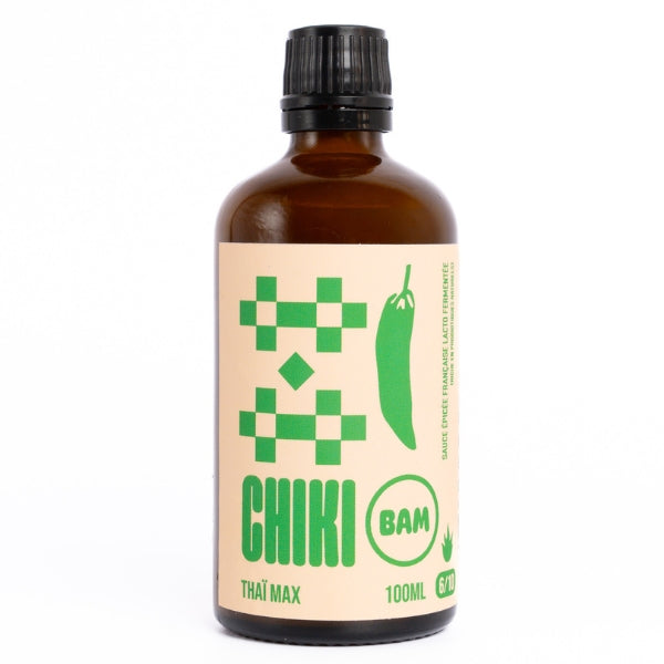 Chiki Bam -- Sauce piquante bio Thaï Max (intensité 6/10) - 100 mL