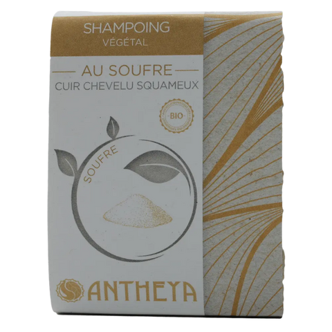 Antheya -- Shampoing solide au soufre - cuir chevelu squameux (bande papier) - 100 g