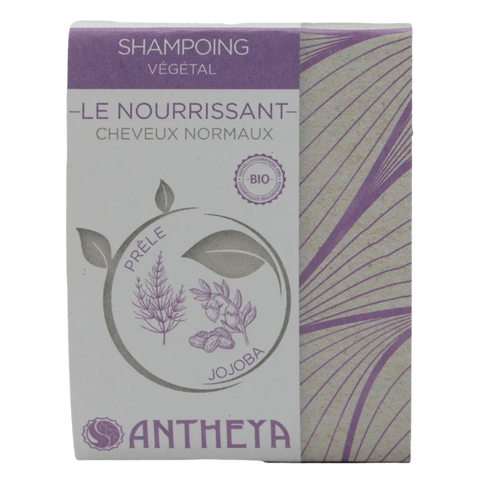 Antheya -- Shampoing solide à la prêle - nourrissant et réparateur (bande papier) - 100 g