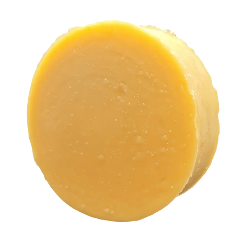 Antheya -- Après-shampoing solide lait de chèvre/citron/patchouli - brillance (bande papier) - 90 g