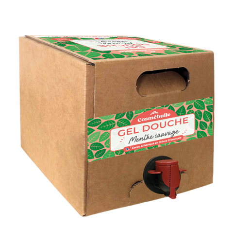 Cosmébulle -- Gel douche menthe sauvage (bib format familial) - 3 L