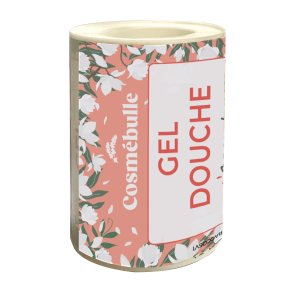 Cosmébulle -- gel douche fleur de magnolia (étiquettes) - x 50