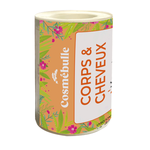Cosmébulle -- corps & cheveux verveine exotique (étiquettes) - x 50