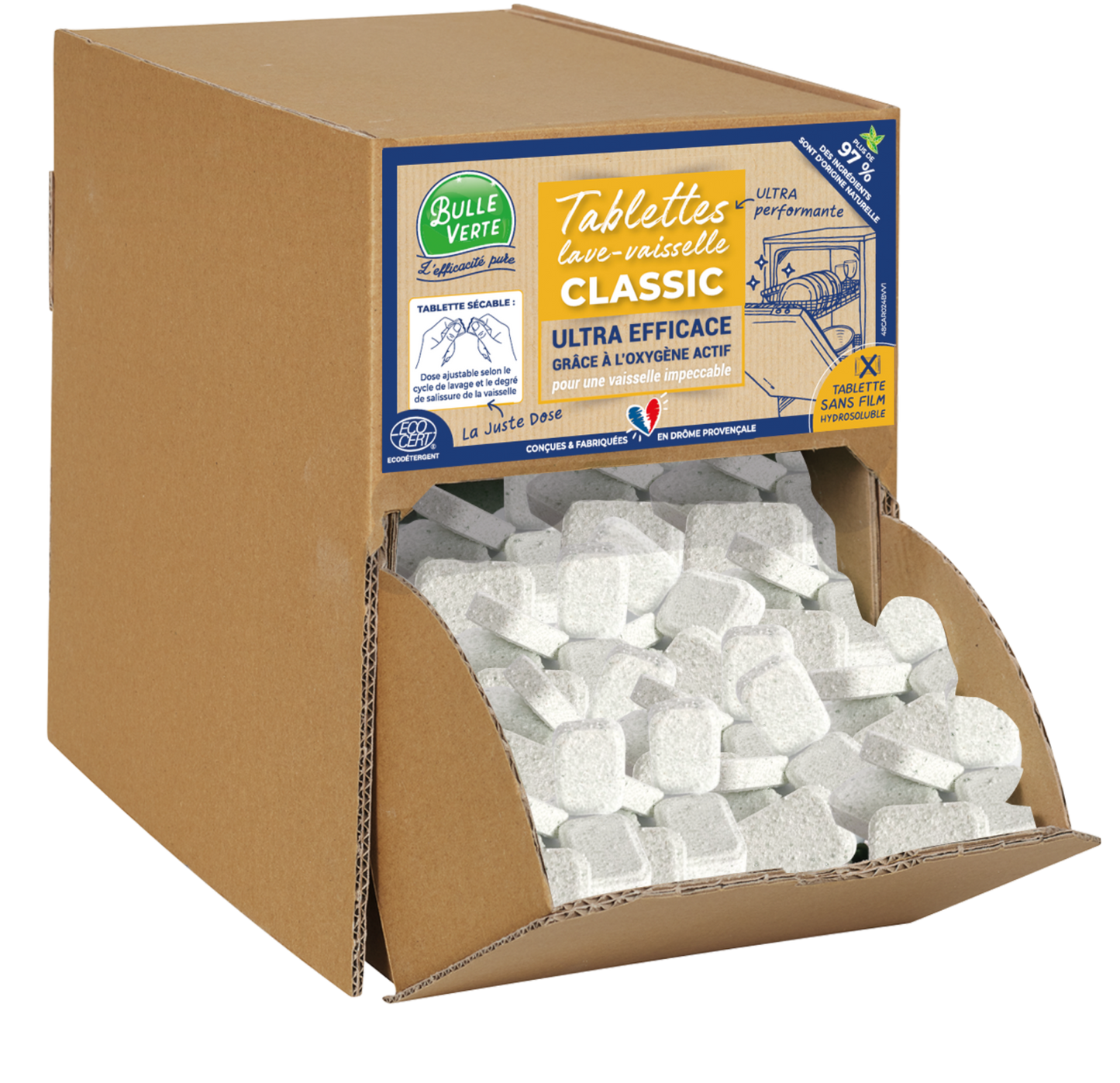 Bulle Verte -- Tablettes lave vaisselle classic (8kg) Vrac - 500 tablettes