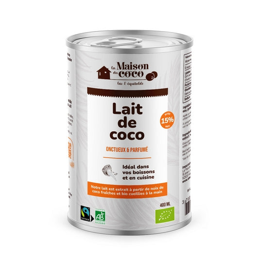 La Maison Du Coco -- Lait de coco 15% mg bio (équitable) - 400 ml