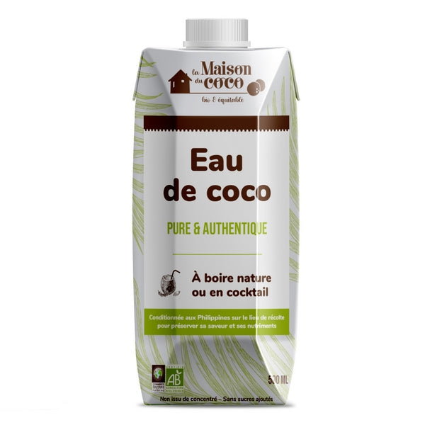 La Maison Du Coco -- Eau de noix de coco nature bio (équitable) (origine Philippines) - 500 ml