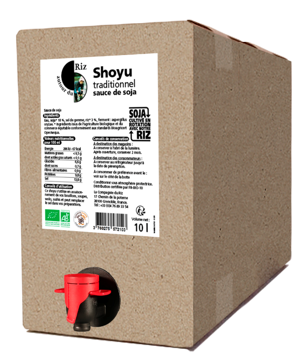 Autour Du Riz -- Sauce soja shoyu bio équitable Vrac - 10 L