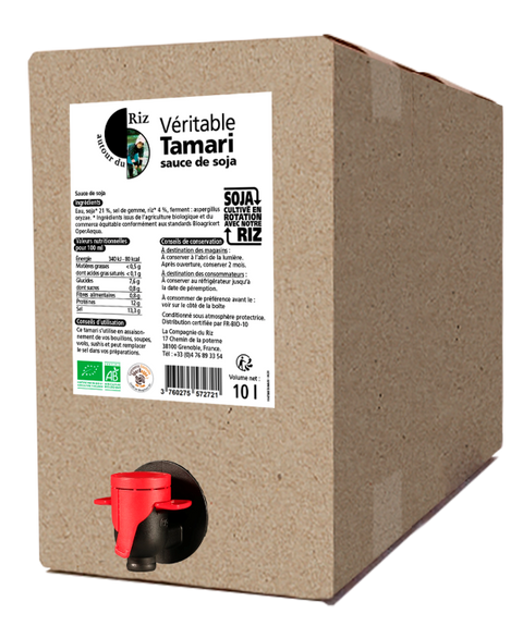 Autour Du Riz -- Sauce soja tamari bio équitable Vrac - 10 L