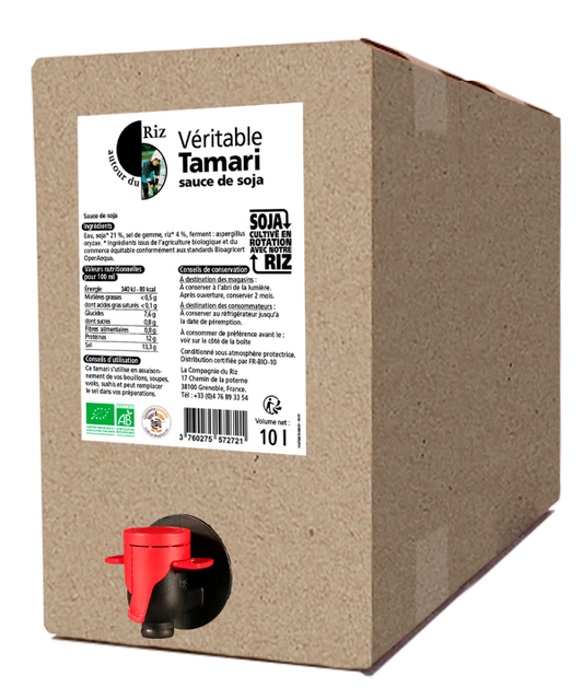 Autour Du Riz -- Sauce soja tamari bio équitable Vrac - 10 L