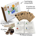 Dr Jonquille & Mr Ail -- Kit de jardinage plantes à tisanes bio - 250 g