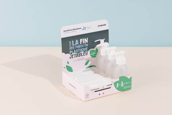 Pimpant -- Présentoir dentifrice blancheur (20 dentifrices + 3 bouteilles)