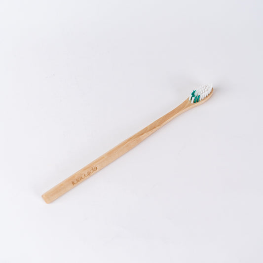 Apimani -- Brosse à dents en bois souple Vrac - Lot de 12