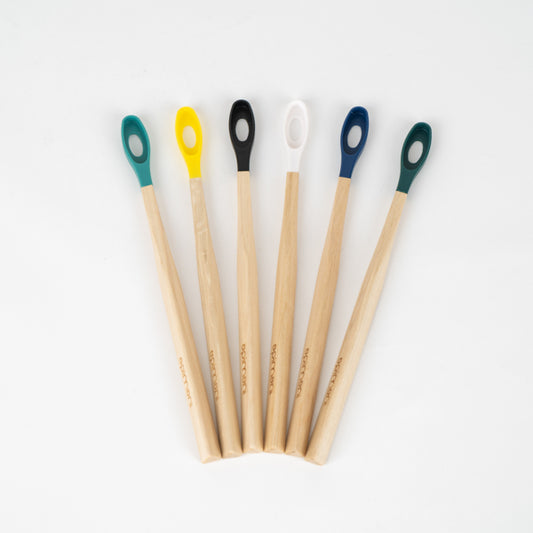 Apimani -- Manches brosse à dents rechargeable (bois) Vrac - Lot de 12