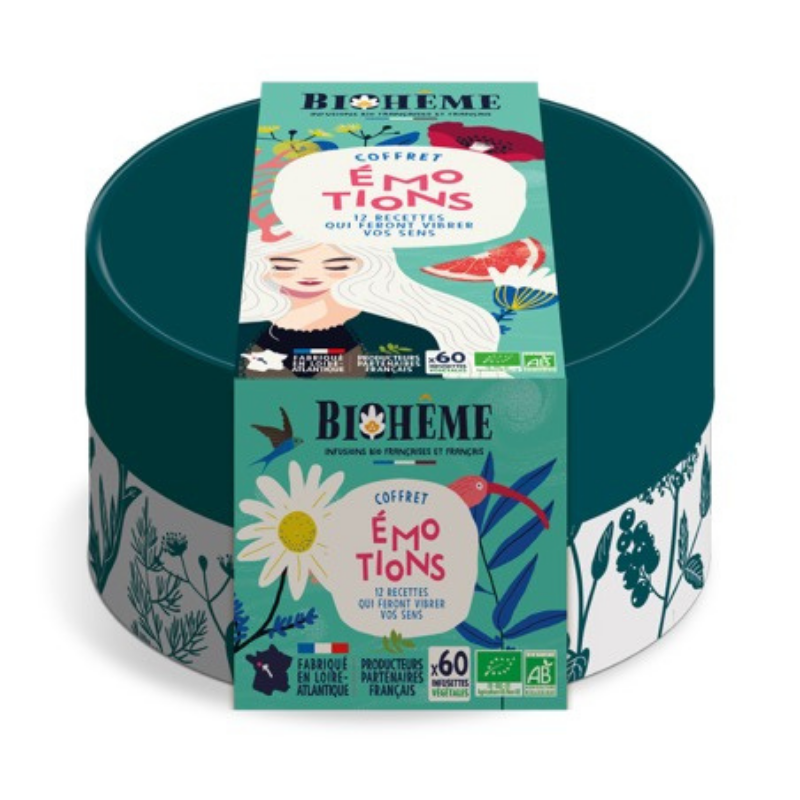 Biohême -- Pré-commandes Noël Coffret Emotions bio - 60 infusettes
