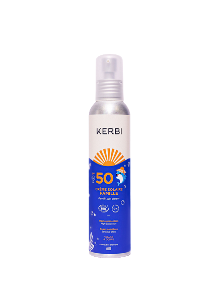 Kerbi -- Crème solaire spf50 sans parfum (toute la famille) - 150 g