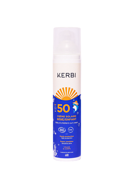 Kerbi -- Crème solaire spf50 sans parfum (bébé et enfant) - 100 g