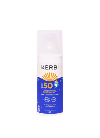 Kerbi -- Crème solaire spf50 sans parfum (bébé et enfant) - 50 g