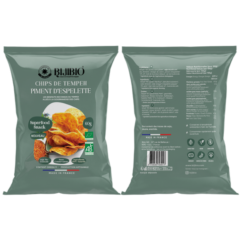 Bijibio -- Chips Tempeh Bio Piment Espelette - 60 g
