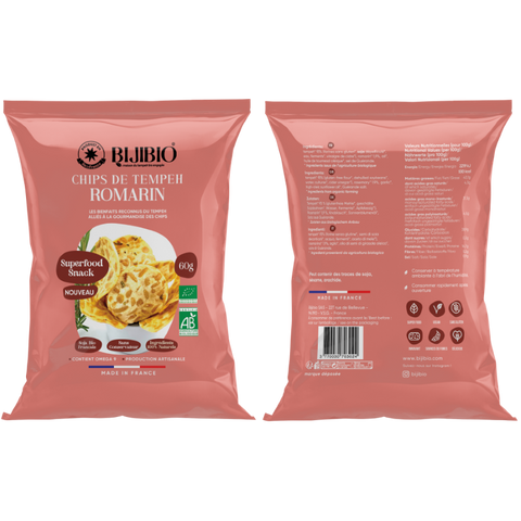 Bijibio -- Chips Tempeh Bio Romarin - 60 g