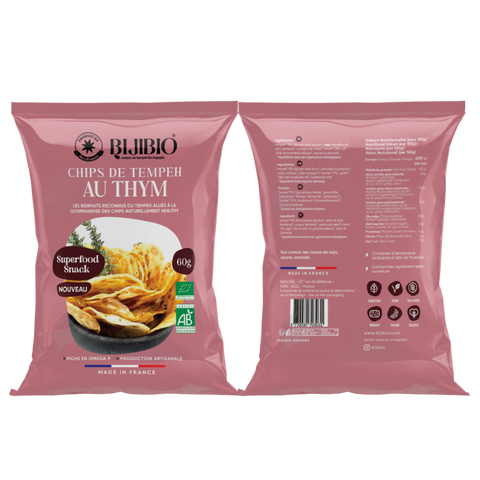 Bijibio -- Chips Tempeh Bio Thym - 60 g